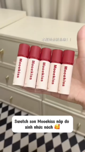 [ Nắp Đỏ ] Son kem bùn nhung lì không lộ vân mịn môi Mooekiss Soft Matte Lip Cream 3g