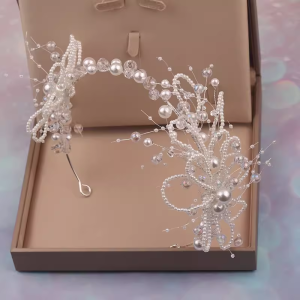 Korean Princess Style Wedding Headwear Bridal Crown Elegant Hairband for Wedding Dress Show Styling Accessories