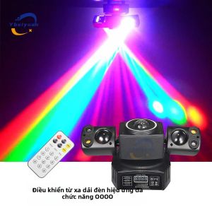 Đèn Beam RGBW 60W Cho Tiệc Tùng Với Hiệu Ứng Đèn Laser Đỏ Xanh Đèn Strobe Điều Khiển Từ Xa DMX512 Dành Cho DJ Vũ Trường Quán Bar Sân Khấu
