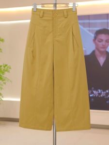 กางเกงขายาวทรงตรงเอวสูง ผ้าโมดอล ผ้าไหม ทรงหลวม ทรงตรง ทรงหลวม กางเกงขายาวทรงตรง ทรงสลิม ทรงเข้ารูป