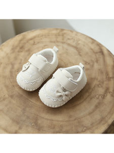 Cute Princess Shoes for Baby Girls Anti-Slip Soft Bottom Learning to Walk Shoes Spring Autumn Infant Toddler Shoes Butterfly Knot