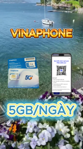 Sim/Esim 5G Vinaphone TR60 Data 5GB/Ngày + 1000 Phút Gọi Vina – Phù Hợp Du Lịch 10 Ngày - Không Phát Sinh Chi Phí . FREESHIP - CHƯA KÍCH HOẠT