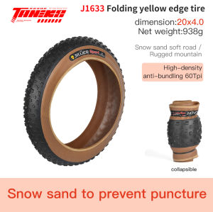TANKE Anti Puncture Snow Beach Bicycle Tire MTB Bicycle Anti-Slip Fat Tire 20X4.0 24X4.0 26X4.0 Puncture Resistant Tire winter