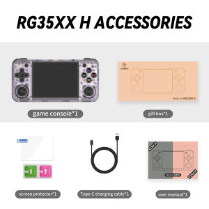 Anbernic | ANBERNIC RG35XX H Handheld Game Console Linux 3.5 Inch IPS Screen H700 Retro Video Games Player 3300mAh 64G 5528 Classic Games