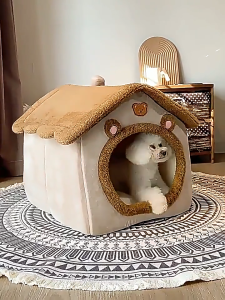 [Low Price]Cat House Cat /Dog Bed Foldable Pet Sleepping Bed Removable and Washable Cat House Kennel for Dog House Indoor Cat Nest Pet House Rumah Haiwan Peliharaan