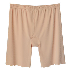 กางเกงขาสั้นผ้าไหมน้ำแข็งไร้ตะเข็บสำหรับผู้หญิง กางเกงชั้นในป้องกันแสงแดดไซส์ใหญ่ กางเกงขาสั้นฤดูร้อนสำหรับผู้หญิงไซส์ใหญ่