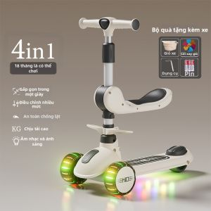 Keluojing | Xe Scooter Trẻ Em Đa Năng Có Thể Ngồi Và Đi