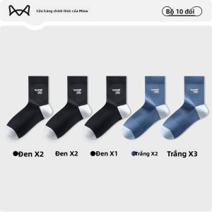 Tất thể thao MiiOW vải cotton kháng khuẩn 7A thấm hút mồ hôi thoáng khí