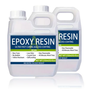Epoxy Resin Kit 32OZ,Strong Bubble-Free Anti-Yellowing Art Resin That,Suitable for Casting DIY Molds Easy to Mix 1:1 Ratio