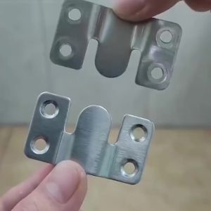 【Free Screw】1 Pair Stainless Steel Interlock Hanging Buckle Mountain Character Wall Hanging Buckle Insert Picture  Frame Gallery Pendant Link  Piece