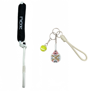 Nox Keychain Tennis Racket Holder Set Anti-Slip Grip Fashionable Daily Use Essential for Tennis Enthusiasts