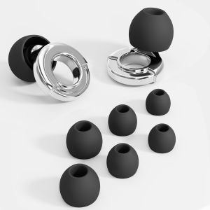 HUAK Noise Silicone Earplugs – Super Soft Reusable Hearing Protection for SleepSwim Work 8 Ear Tips in XS/S/M/L