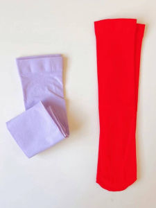 Tất Ống Giữa Màu Trơn Cỡ Lớn Màu Đỏ Tươi Mùa Xuân Hè Mới Cho Trẻ Em Tất Cotton Thoải Mái Thoáng Khí Chống Trượt