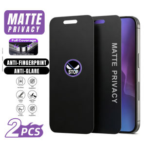2 Pcs Matte Privacy Tempered Glass Screen Protector Compatible with iPhone 17 Pro Max/17 Air/16 Pro Max/16E/15 Pro Max/15 Plus