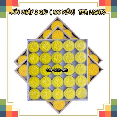 Nến tealight 100 Viên Cháy 2 Giờ