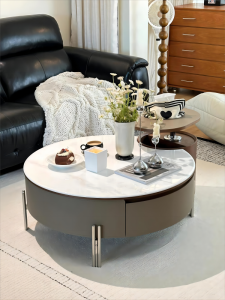 Modern Minimalist Living Room Tea Table Designer Rotating Rising Small Household High-End Sensation Sofa Side Table