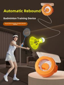 Indoor Badminton Single Person Trainer Ball Rebounder Suspension Style Practice Equipment Family Fitness Sports Equipment