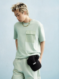 Champion | New Summer Round Collar T-Shirt with Embroidery and Workwear Pockets
