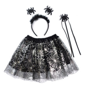 Halloween Bat Costume Kit for Kids: Sparkle Headband Magic Bat Wand Tulle Skirt – Ideal for Creating Spooky - Cute Party Looks