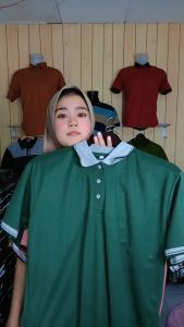 BLB kaos polo shirt pria dewasa tanggan pendek baju kerah kombinasi List shirt polo bacis kaos pria wanita