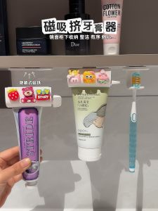 Giá Để Đồ Phòng Tắm Gắn Tường Hút Từ Tính Đựng Kem Đánh Răng Kẹp Lưu Trữ Không Cần Đục Lỗ Kệ Để Đồ Dùng Vệ Sinh Cá Nhân