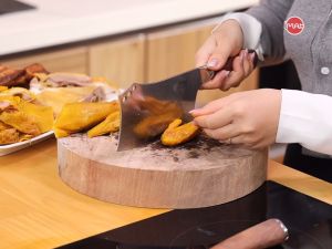 Dao nhà bếp Damascus iMat lưỡi bằng thép không gỉ 9Cr18 cán gỗ cẩm lai tự nhiên