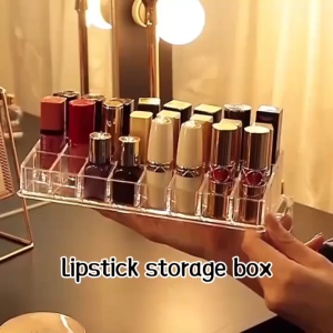 40 Grid Lipstick Holder Acrylic Makeup Storage Box Cosmetic Organizer Nail Polish Lipstick Holder
