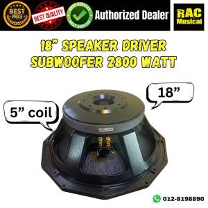 18” inch speaker driver subwoofer woofer with 5” inch voice coil 2800 watt hammer 18WF12510 12518