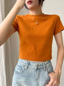 Slim Fit Short Sleeve T-Shirt Womens Summer Base Layer Shirt Tightening Slimming Inner Wear Short Top Fashion Design