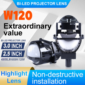 【คูปองส่งฟรี 40 บาท】2ชิ้น 3นิ้ว ไฟหน้าโปรเจคเตอร์ โปรเจ็กเตอร์-RHD ไฟ โปรเจคเตอร์ bi led 120w 40000LM ไฟหน้า โปรเจ็คเตอร์ Led เลนส์ไฟหน้า 12v ไฟโปรเจคเตอร์ bi led projector H4 H7 9005 9006 6000K เลนส์ไฮเปอร์โบลอยด์ ไฟหน้ารถยนต์