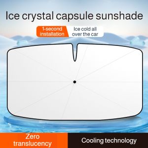 Car front windshield blackout curtain folding storage sunscreen sunshade capsule car sunshade