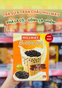COMBO 10 HỘP TRÀ SỮA TRÂN CHÂU HILLWAY(hộp gồm 5 gói trà sữa ×22g và 5 gói trân châu ×30g)