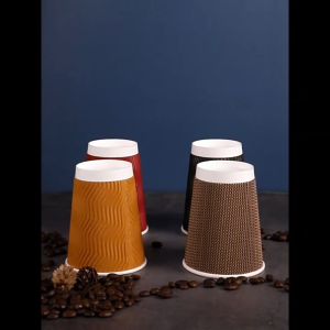 8oz/12oz/16oz Ripple Wall Paper Cup/With Lid/Thickened Coffee Cup/Premium Tea Cups