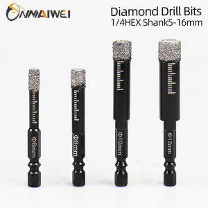 Hexagonal Shank Brazed Dry Ceramic Tile Diamond Drill Bit 5-16mm Hole Saw Marble Ceramic Granite Porcelain Cup Saw Hole Opener
