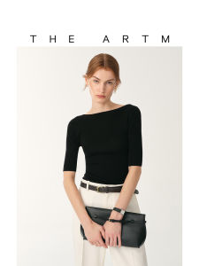 Backless Round Neck Machine Washable Wool Knit Blouse