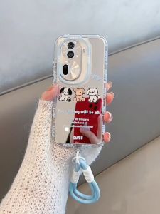 เคส OPPO Reno 11 Pro 8T 8Z 7Z 5G เคส OPPO Reno 8 6 5G เคส OPPO A98 A78 5G น่ารักกระจกลูกแมวลูกสุนัขกระเป๋าป้องกันการตกเคสโทรศัพท์แต่งหน้าเด็กผู้หญิง