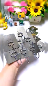 Móc Dán Tường Bản Lớn Cao Cấp Siêu Dính Không Gỉ Móc Dính Tường Siêu Chịu Lực 15KG Có Bọc Bỉ