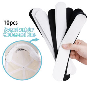 10PCS Hat Invisible Sweat Absorber Liner Pads Summer Baseball Cap Anti-dirty Absorbing Sweat Sweatband Hat Size Reducer Strip Stickers