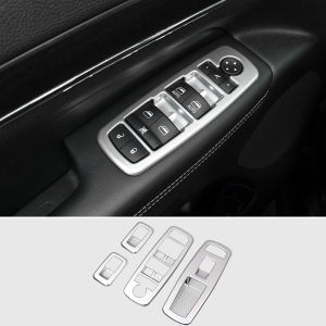 Car Window Glass Lift Switch Button Cover Trims For Jeep Grand Cherokee WK2 2011 2012 2013 2014 2015 2016 2017 2018 2019 2020