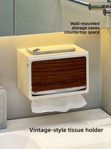Bathroom Cotton Soft Towel Storage Box No Drilling Required Washstand Face Towel Organizer Rack Paper Towel Holder Metal