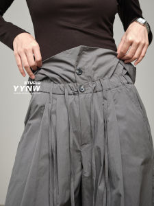 Casual Wide Leg Pants Womens Loose Slimming Balloon Pants High Waist Cotton Nylon Spandex Blend Fall Season New Style