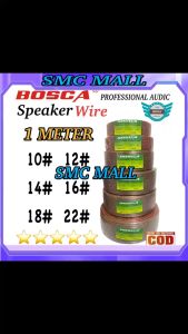 BOSCA Professional Speaker Wire 1M 10#12#14#16# 18# 22# Transparent High Quality Suitable a variety of sound engineering