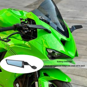 Gương Chiếu Hậu Chỉnh Được Cho Kawasaki NINJA 636 ZX6R 2019-2025 CNC Stealth Sport Winglet Phụ Kiện Gương Chiếu Hậu Bên