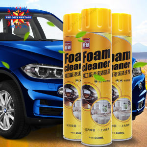 น้ำยาซักเบาะรถ โฟมทำความสะอาด โฟมขจัดคราบ สเปรย์ทำความสะอาด Foam Cleaner ซักเบาะ น้ำยาทำความสะอาดเบาะหนัง น้ำยาซักเบาะ650ml