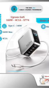 Củ sạc nhanh Ugreen 160W 2025 PD 3.1 140W Max 4C1A PD PPS5A QC UFCS X774