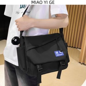 Messenger Bag Mens Japan fashion Functional Style Cargo Messenger Bag Casual Ins Fashion Brand Large Capacity Student Shoulder Bag Women