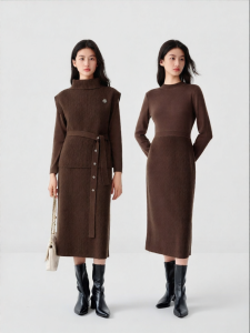 Koradior | Wool Two-piece Dress with Vest