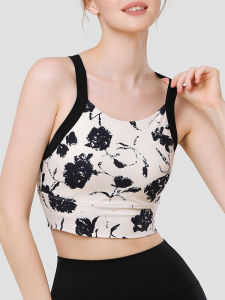 New Yoga Sportswear Set Womens Fitness Running Bra And Tight Pants One-Piece Cup Shockproof Sports Bra for Running And Gym