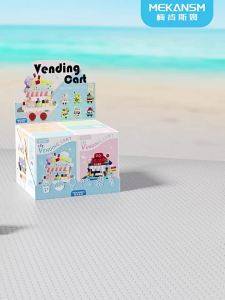 DIY Xe Thực Phẩm Xe Tải Cửa Hàng Kem Hoa Hướng Phố Bộ Khối Xây Dựng Cho Bé Gái Giáo Dục Gạch Mô Hình Đồ Chơi Trẻ Em