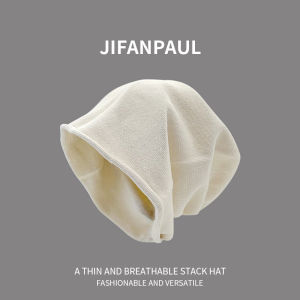 JIFANPAUL | Black Knit Beanie for Women Large Head Circumference
